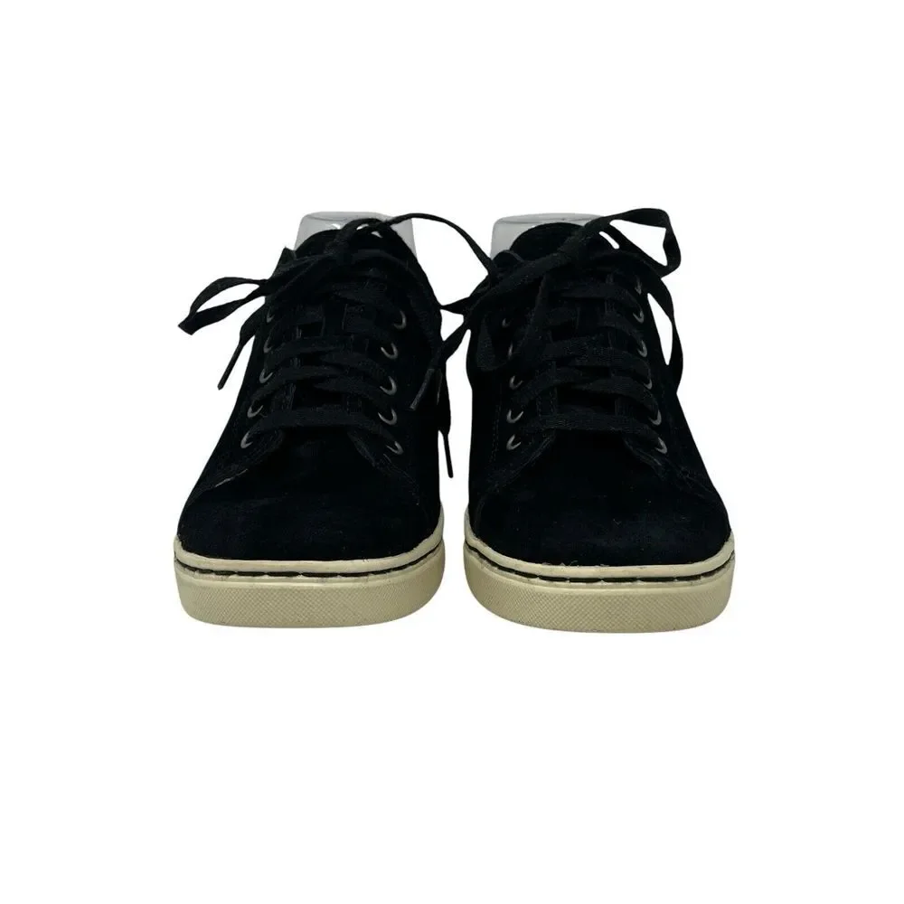 UGG Australia Tomi Women's Size 8.5 Black Suede Leather Lace Up Fashion Sneakers